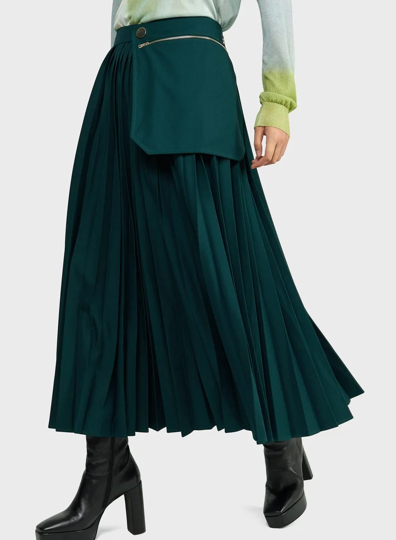 leem High Waist Pleated Skirt