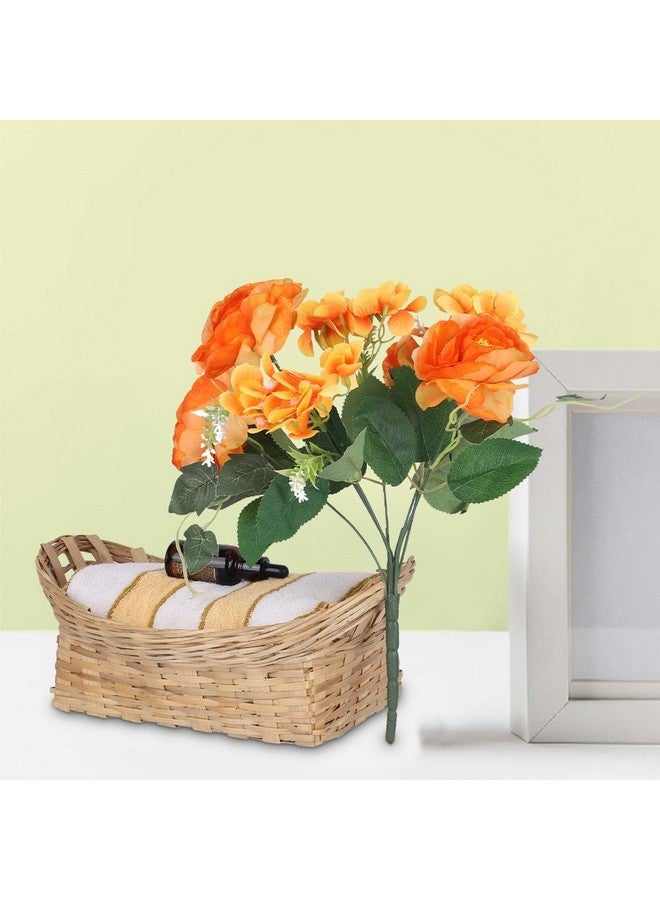 Kuber Industries Artificial Flowers For Home D�Cor|Natural Looking Indoor Fake Flowers For Vase|Artificial Flowers For Decoration|Without Basket (Orange) - Image 2