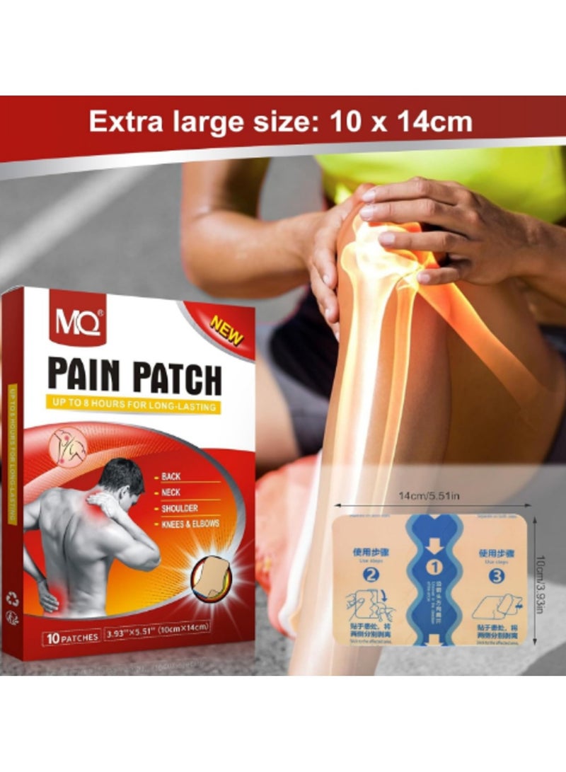 MQ Pain Relief Patch, 20 Patches Knee Pain Relief Plaster, 8H Natural Patch Relieve Muscle Joint Neck Knee Pains (10*14CM) - Image 2