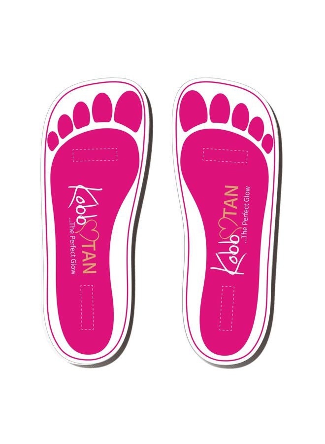 KOBBTAN 180 Pairs(360feets) Spray Tan Feet Pads Protectors in Pink Color For Sunless Spray Tanning - Image 1