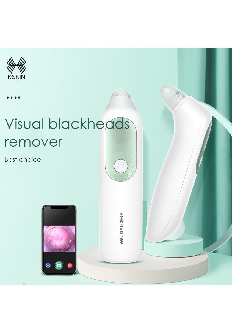 Blackhead Remover with Camera,Pore Vacuum with HD Camera for Skin Care,WiFi Facial Acne Extractor with 3 Adjustable Suction Power White