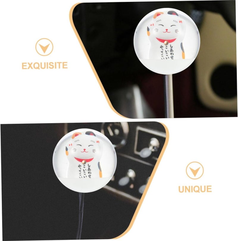 Car Gear Shift Knob Manual Transmission Stick Handle Lucky Cat Design Automotive Accessory for Universal Manual Cars - Image 3