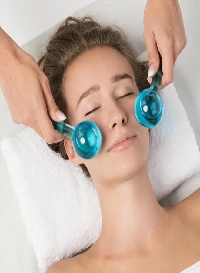 doville Facial Ice Globe Smart Cool Face Roller Ball | Facial Massage Tools for Neck Eye Circle Reduce | Anti Ageing Wrinkles Soothing Firming Skin Crystal Ice Roller (Pack of 2) - Image 3