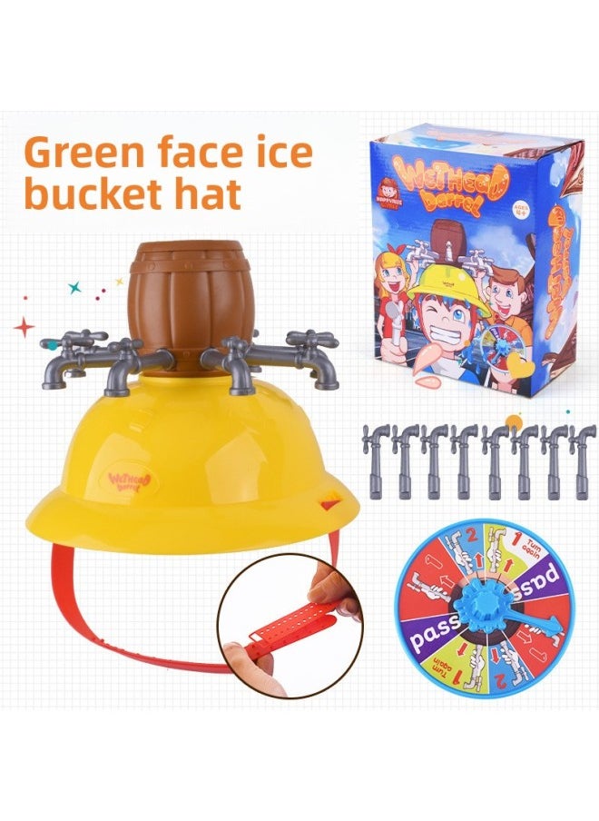 Generic - Children's Trick Wet Water Challenge Cap Funny Wet Face Ice Bucket Cap Multi-person Interactive Party Toy-Color:3124 Double-layer Projection Game Disc - Image 1