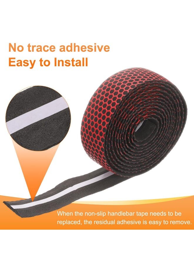LAMAY 2PCS of Hexagonal Bicycle Handle Tape, Anti-Fall Handle Tape. Enhance the Grip of Your Bike, Wrap Your Bike, and Enjoy a Comfortable Riding Experience(Red) - Image 3