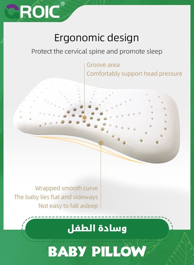 GROIC Kids Pillow for Sleeping, Small Bed Pillow for Toddler,Cooling Breathable Pillowcase, Small Pillow for Baby,Better Neck Support and Deep Sleeping,Memory Cotton Pillow for Baby  - Image 5