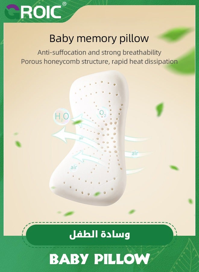 GROIC Kids Pillow for Sleeping, Small Bed Pillow for Toddler,Cooling Breathable Pillowcase, Small Pillow for Baby,Better Neck Support and Deep Sleeping,Memory Cotton Pillow for Baby  - Image 3