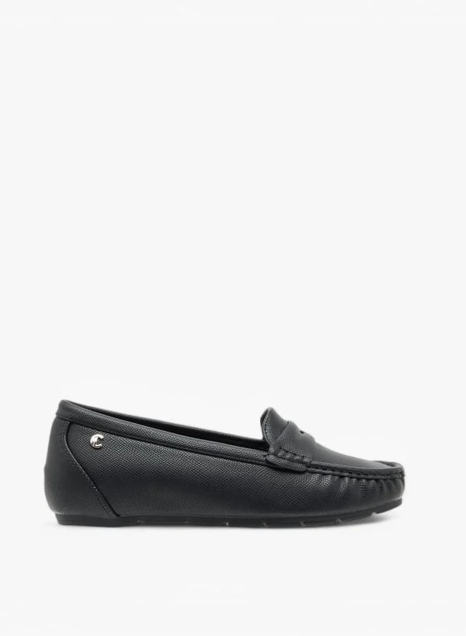 لو كونفورت Women Textured Slip-On Loafers
