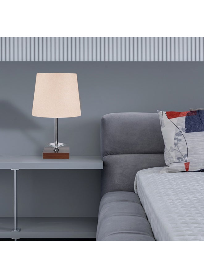 El Rawda Lighting Diamond Table Lamp - 1 Light - Modern Table Lamp for Bedroom & Living Room - | Color: Beige | Size: 42x15 cm