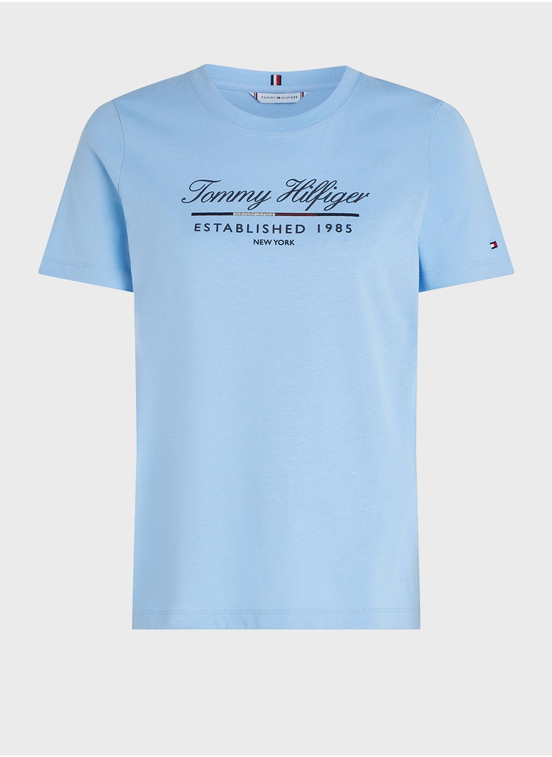 TOMMY HILFIGER - Crew Neck Logo T-Shirt - Image 1