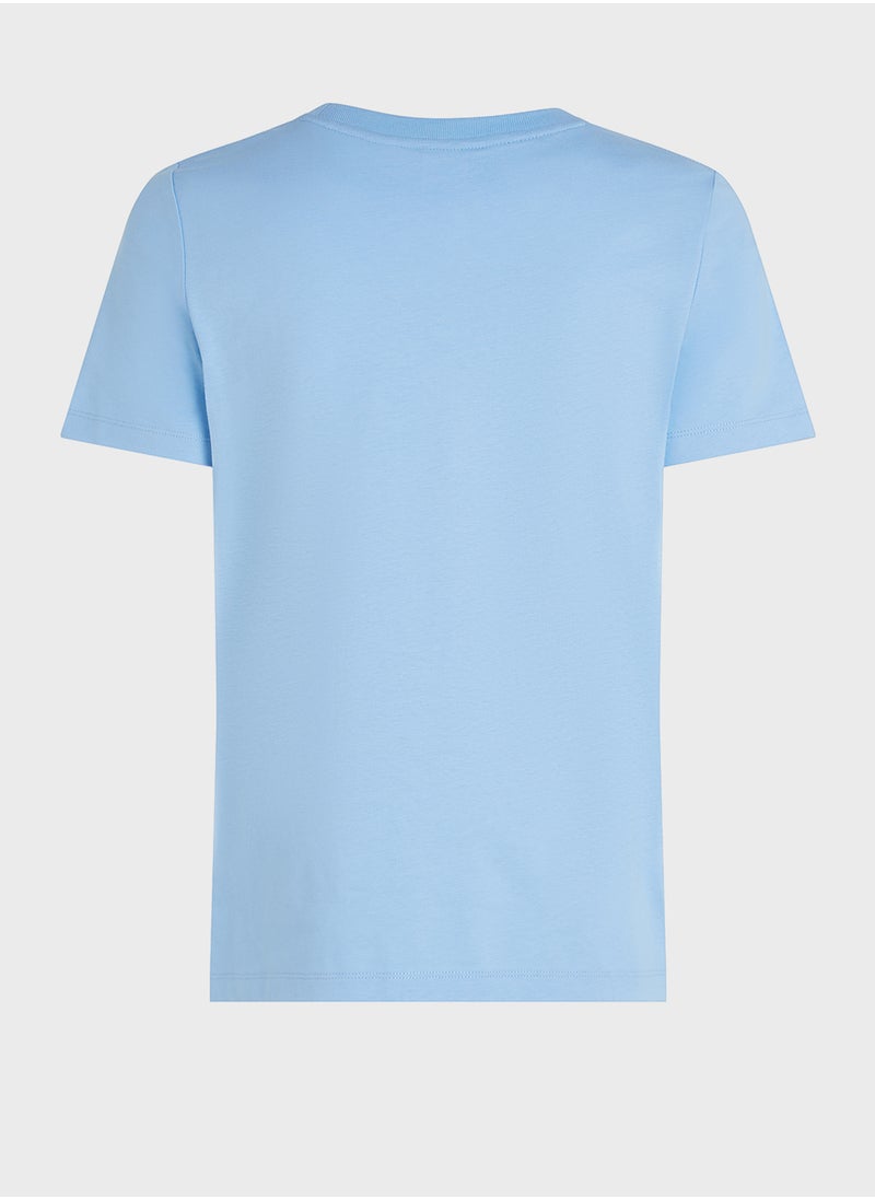 TOMMY HILFIGER - Crew Neck Logo T-Shirt - Image 1