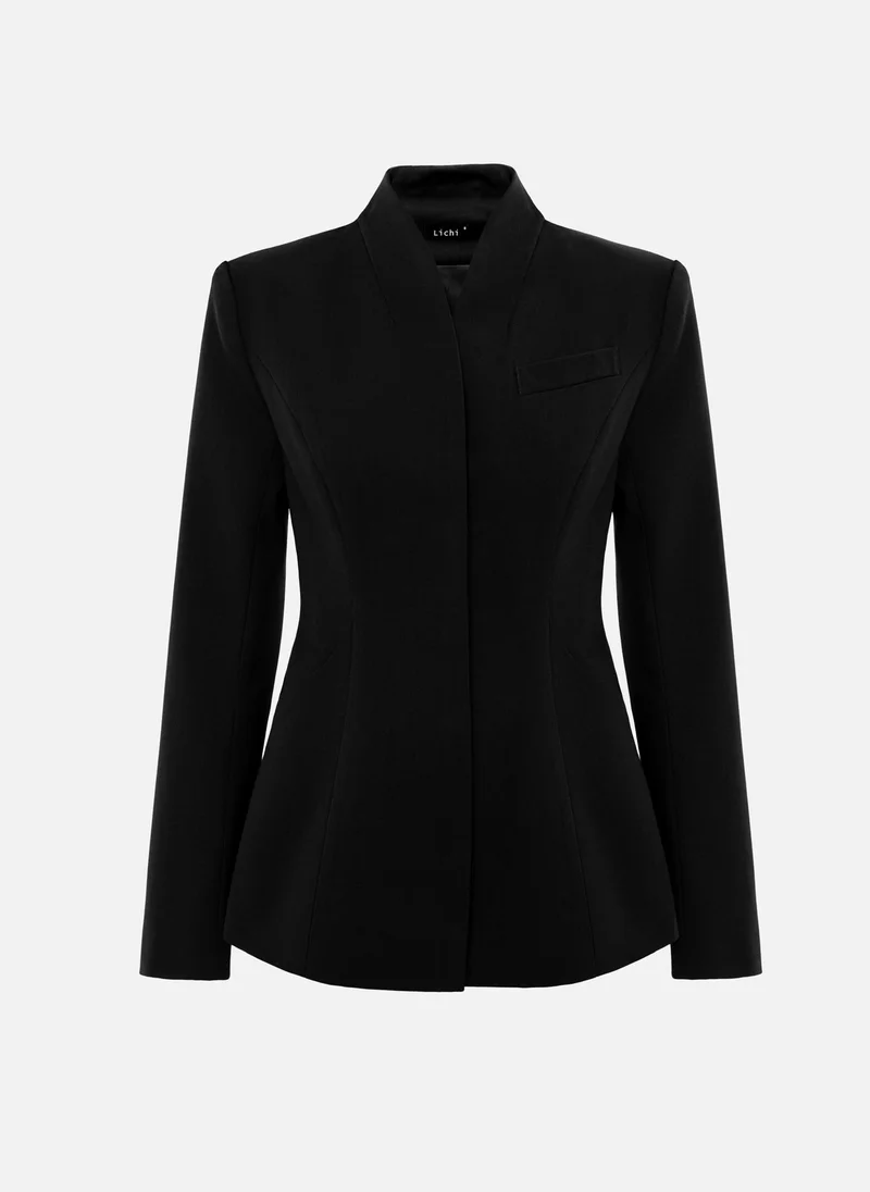 Lichi  Fitted jacket with high collar for Women | Best Price UAE
