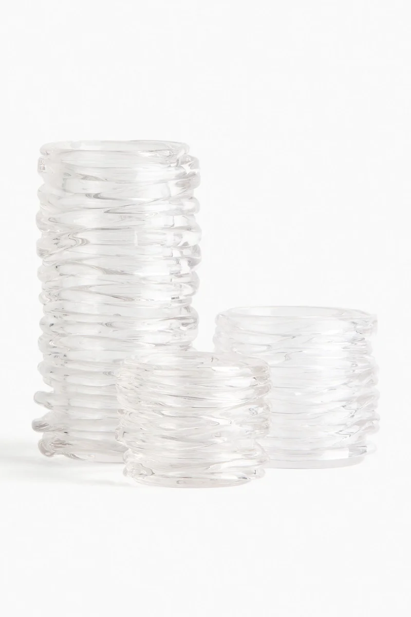 H&M Small glass tealight holder