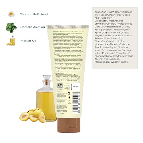 Tikitoro Kids Mineral Sunscreen SPF 30 PA+++ | Broad Spectrum UVA/UVB | Water Resistant 120mins | Dermatologist Approved | Prevents Tanning | Benzophenone-3 &Avobenzone Free (75 ml) - Image 2