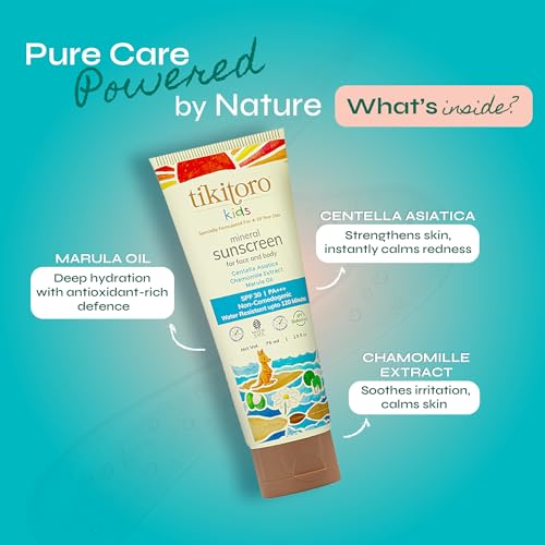 Tikitoro Kids Mineral Sunscreen SPF 30 PA+++ | Broad Spectrum UVA/UVB | Water Resistant 120mins | Dermatologist Approved | Prevents Tanning | Benzophenone-3 &Avobenzone Free (75 ml) - Image 4