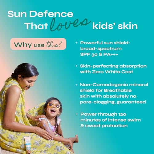 Tikitoro Kids Mineral Sunscreen SPF 30 PA+++ | Broad Spectrum UVA/UVB | Water Resistant 120mins | Dermatologist Approved | Prevents Tanning | Benzophenone-3 &Avobenzone Free (75 ml) - Image 3
