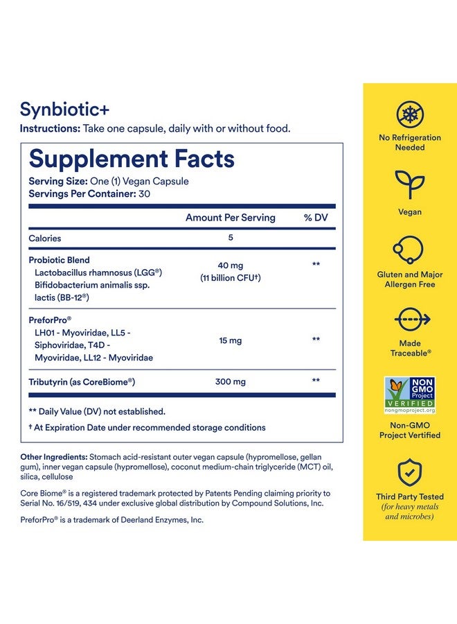 Ritual Synbiotic+ Probiotic, Prebiotic, Postbiotic, 3-in-1 Supplement for Gut Health and Digestive Support, Regularity, Bloat, Immune, Vegan Delayed-Released Daily Capsule, Women and Men, 30 Day - Image 4