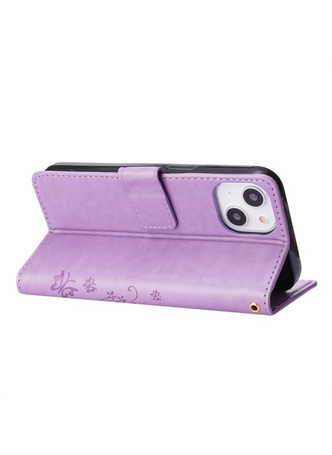 Generic - For Apple 16E15ProMax14SE4 Flip Leather Case 1312 Butterfly Embossed Protective Case For 7SE3-Color:Rose-Butterfly Holster-Applicable Model:iPhone11ProMax - Image 1