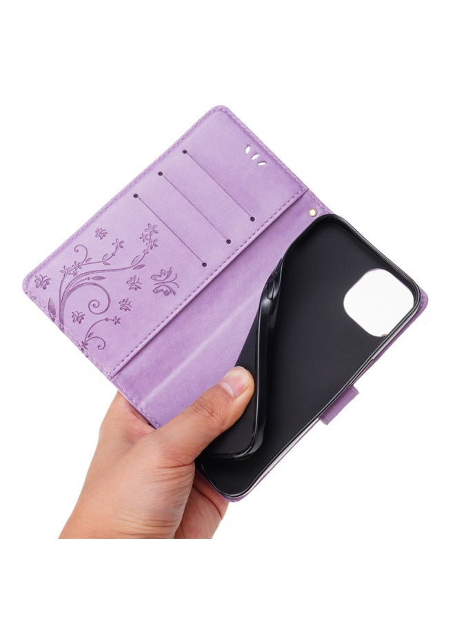 Generic - For Apple 16E15ProMax14SE4 Flip Leather Case 1312 Butterfly Embossed Protective Case For 7SE3-Color:Rose-Butterfly Holster-Applicable Model:iPhone11ProMax - Image 1