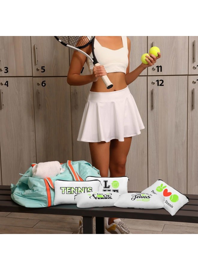Kacctyen 18 Pcs Tennis Gifts for Women Tennis Accessories Pouch Bag with Zippers for Travel Player Team Birthday Gift - Image 4
