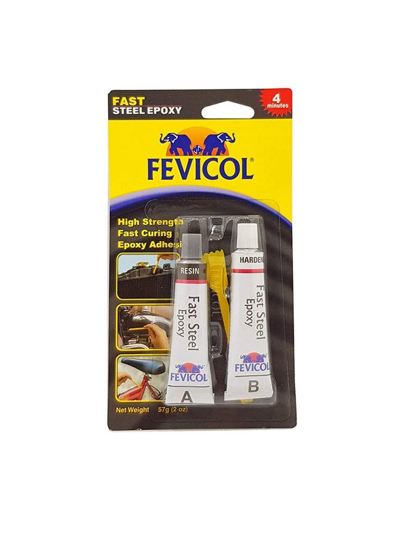 Fevicol Fast Steel Epoxy Adhesive 2 pcs pack - 57gm - Image 1