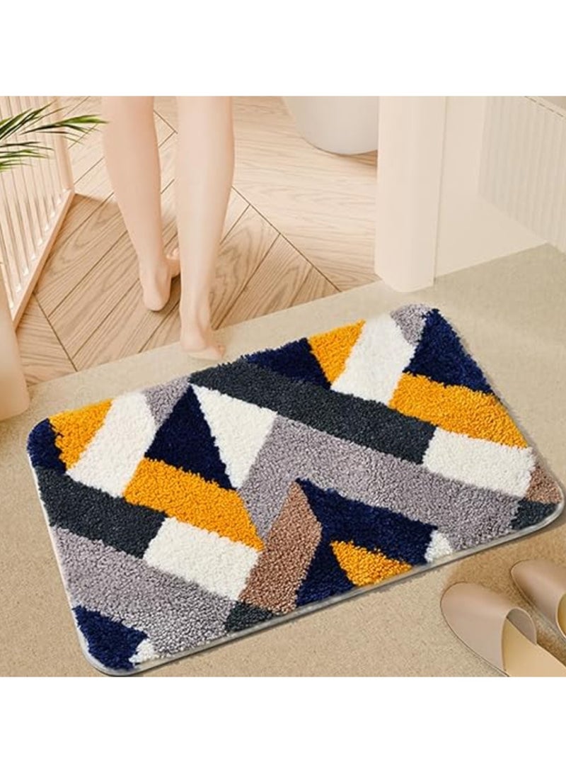 TYCOM Bathroom Rugs Bath Mat 40x60cm Non-Slip Fluffy Soft Plush Microfiber Shower Carpet Rug, Machine Washable Quick Dry Ultra Bath Mats for Tub Bathroom and Shower