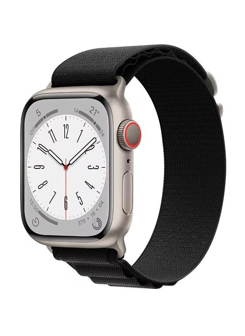 IAF - Replacement Apple Watch Ultra Alpine Loop Band Strap Compatible with 49MM/45MM/44MM/42MM for All Series Black - Image 1