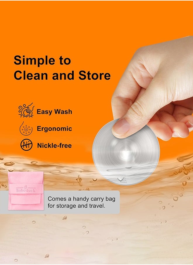 925 Silver Nursing Cups Original Perforated Breathable Design, 920 Silver Nipple Cover for Breastfeeding Essential, Silver Nipple Shield for Nursing Newborn, Metal Nipple Shields, Regular Size