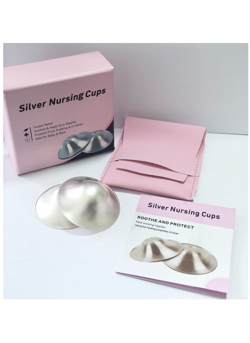 925 Silver Nursing Cups Original Perforated Breathable Design, 920 Silver Nipple Cover for Breastfeeding Essential, Silver Nipple Shield for Nursing Newborn, Metal Nipple Shields, Regular Size