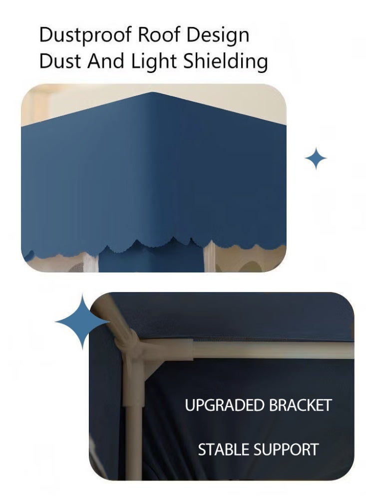 OHTEX HOME ناموسية سرير بنمط مظلة، ستارة سرير، حماية من الخصوصية، حماية من البعوض والحشرات، تعتيم كامل، نسيج كتان فريد، تصميم بلون موحد، مثالية للأسرة المفردة وغرف النوم - Image 3