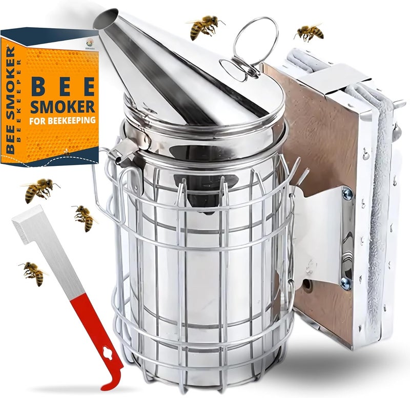 SunVara Bee Smoker Stainless Steel Heat Shield High Standard 11" - Image 1