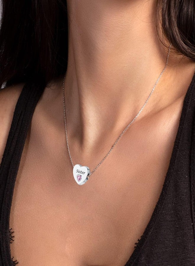 OutstandLong Sister Heart Charm for Pandora Bracelets Always There Charm - Image 5