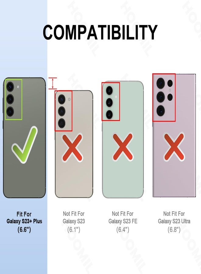 HOOMIL Case for Samsung Galaxy S23+ Plus 5G 6.6-Inch, Non-Yellowing, Drop Protection, Anti-Scratch, Transparent Hard Back Phone Cover - Crystal Clear - Image 2