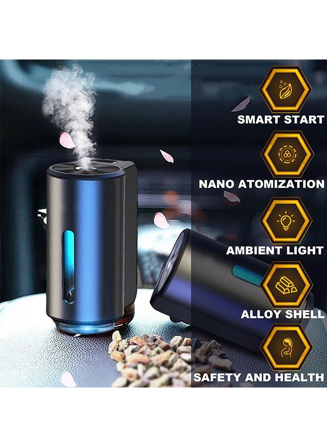 Muyixin Smart Car Air Freshener,Rechargeable Car Aroma Diffuser, 3 Levels of Adjustable Intelligent Car Diffuser with 3 Bottles of Cologne, Men's Fragrance  - Image 2