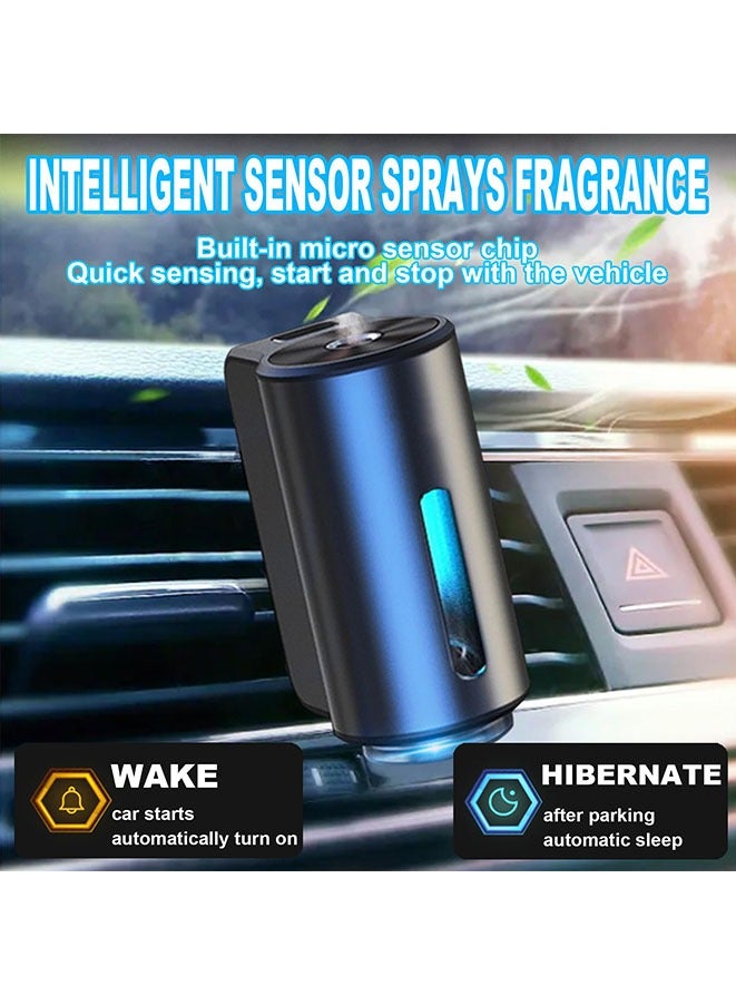 Muyixin Smart Car Air Freshener,Rechargeable Car Aroma Diffuser, 3 Levels of Adjustable Intelligent Car Diffuser with 3 Bottles of Cologne, Men's Fragrance  - Image 3
