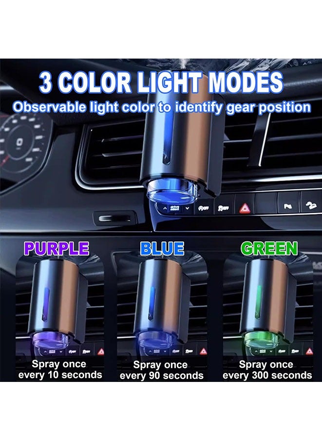 Muyixin Smart Car Air Freshener,Rechargeable Car Aroma Diffuser, 3 Levels of Adjustable Intelligent Car Diffuser with 3 Bottles of Cologne, Men's Fragrance  - Image 4