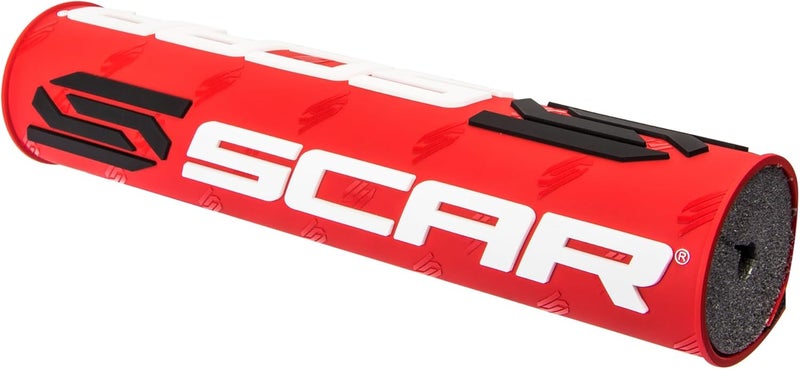 Round handlebar bar pad for crossbar Motocross ATV Motorcycle Dirtbike Enduro Supermoto - Red