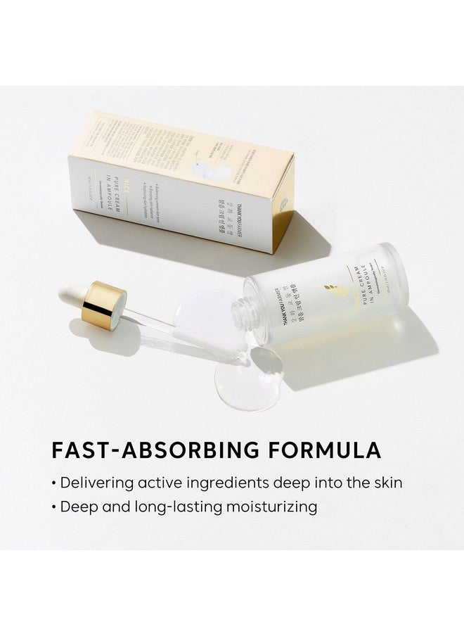 THANKYOU FARMER THANKYOU FARMER Rice Pure Cream In Ampoule, Double Layered Formula, Glass skin, Dermatologist Tested, Korean Rice Extracts, Niacinamide, Fragrance-Free, 1.75 fl.oz (50ml)  - Image 4