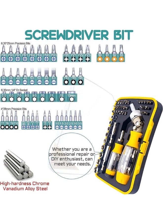 RDEER - 56 in 1 Ratchet Screwdriver Set Multi-Function Precision Nut Driver Hand Repair Tool Kit - Image 1