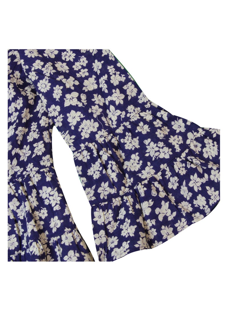 RALPH LAUREN POLO RALPH LAUREN Kids BLUE FLORAL DRESS - Size 10  - Image 3