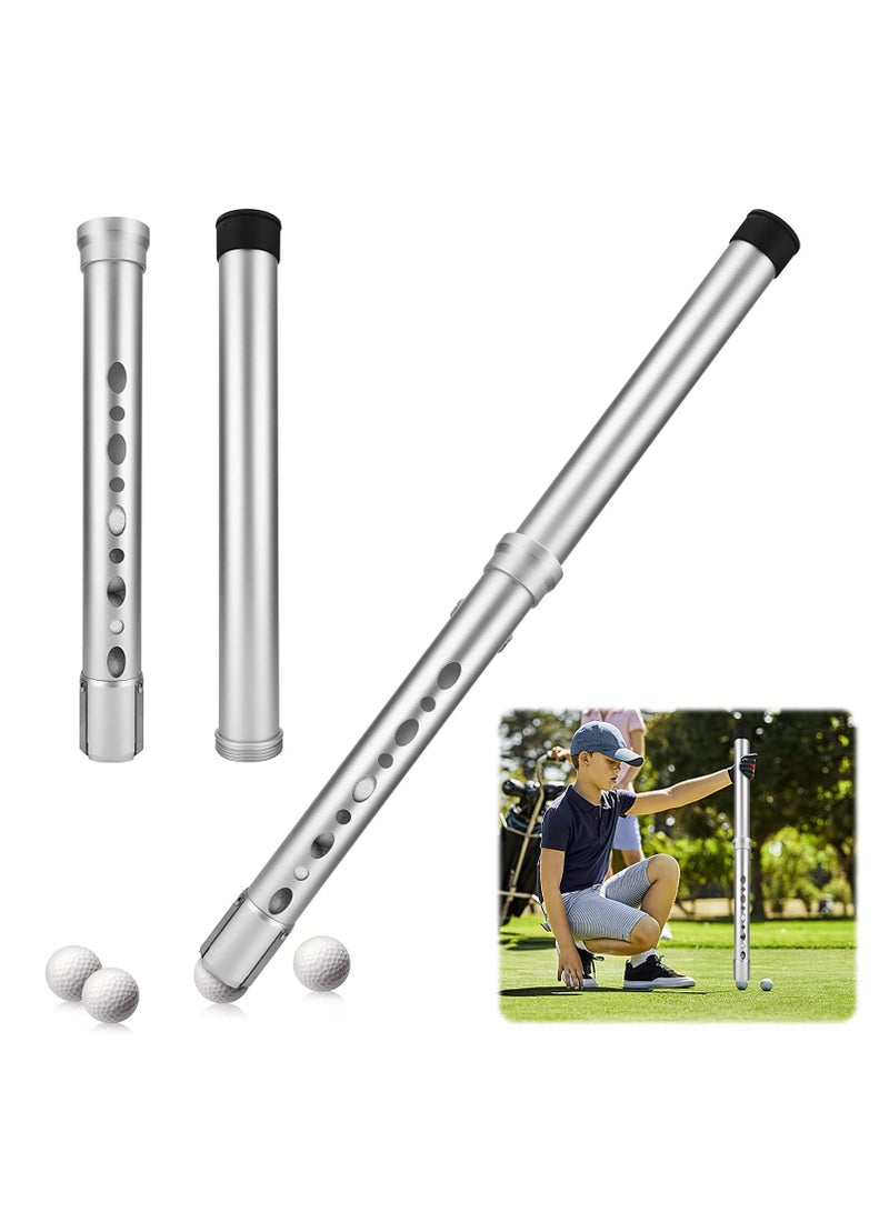 Golf Ball Retriever, Detachable Aluminum Alloy Picker, Holds 21 Balls, Quick Pick Up, No Bending, Perfect Gift for Golf Lovers - Image 1
