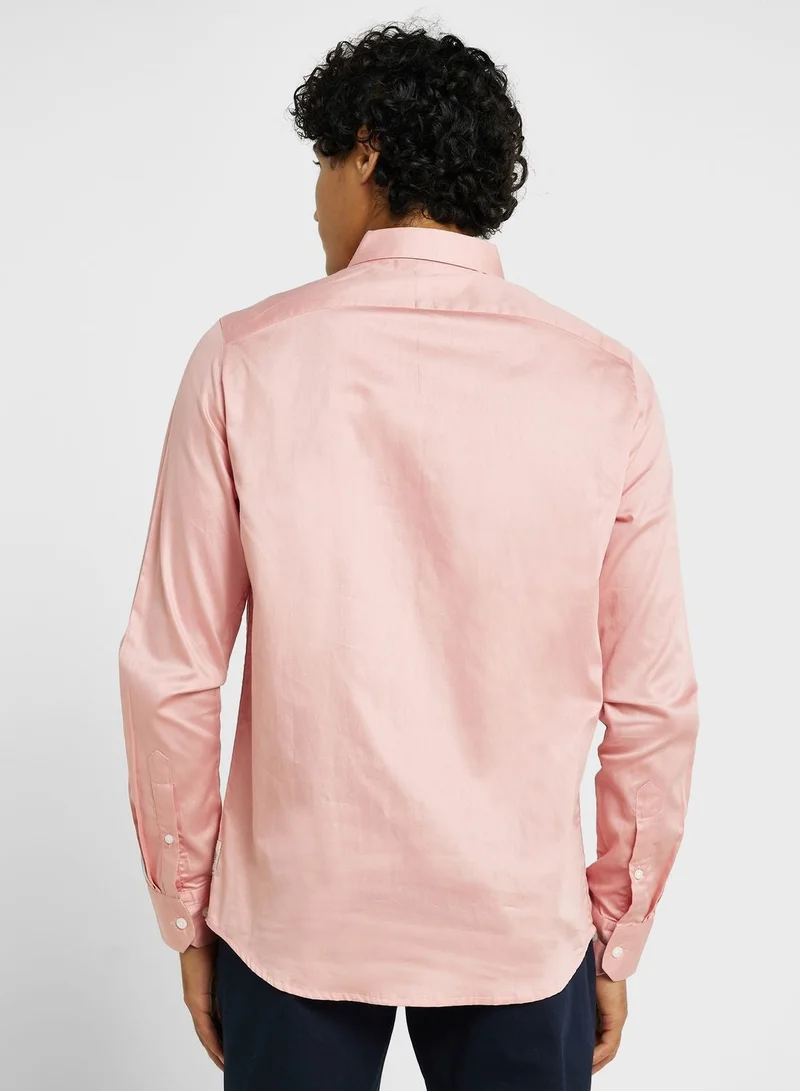 توماس سكوت قميص كلاسيك توماس سكوت بقصة ضيقة وياقة واسعة كاجوال