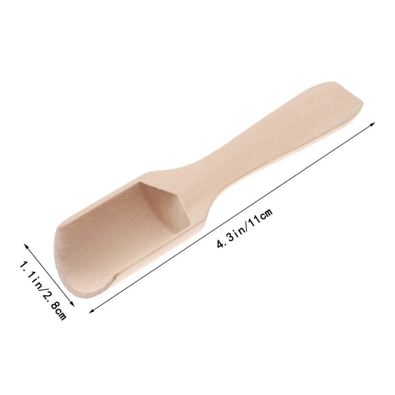 15 Pcs Wooden Tea Scoop And Salt Shovel 2 8x11cm Flat Handle Spoon For Kitchen - Image 3