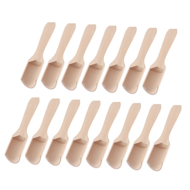 15 Pcs Wooden Tea Scoop And Salt Shovel 2 8x11cm Flat Handle Spoon For Kitchen - Image 2