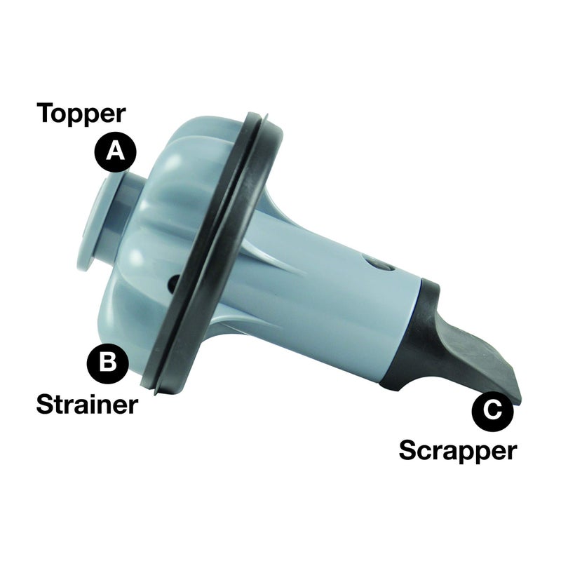 Danco 10896A Disposal Genie II Garbage Disposal Strainer and Stopper, Kitchen Sink Drain Splash Guard with Food Scraper, Gray, 1-Pk - Image 4