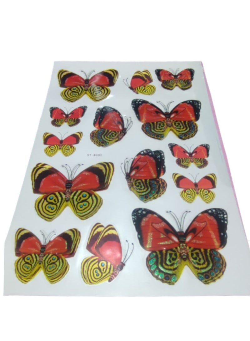 Butterfly Plane Wall Sticker Home Decoration multi colour  - Image 1