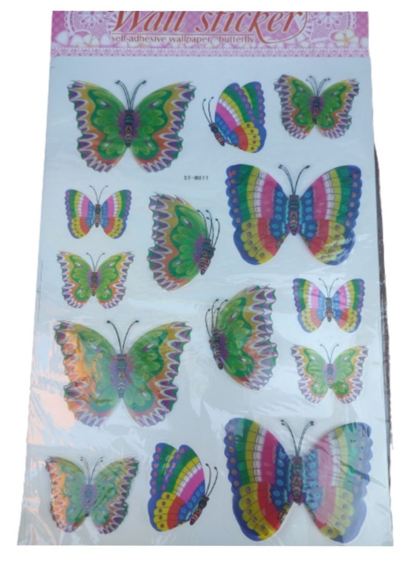 Butterfly Plane Wall Sticker Home Decoration multi colour  - Image 2