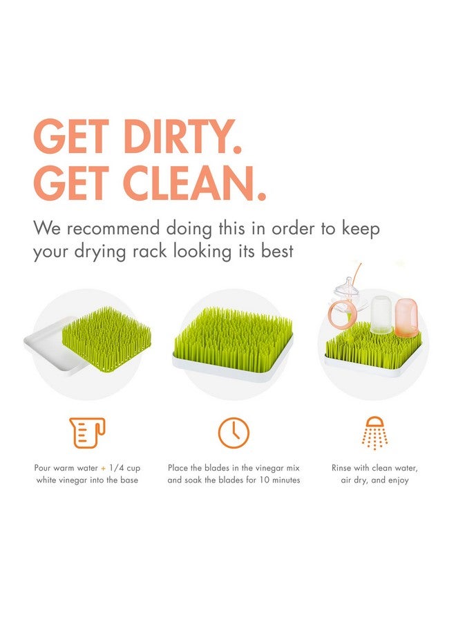 بون مجموعة رف تجفيف منضدة Boon Grass - تتضمن العشب والساق والغصن - سعة 4 زجاجات أطفال وملحقات الأطفال - مستلزمات تغذية الأطفال بالزجاجة - 9.5 × 9.5 × 3 - Image 3