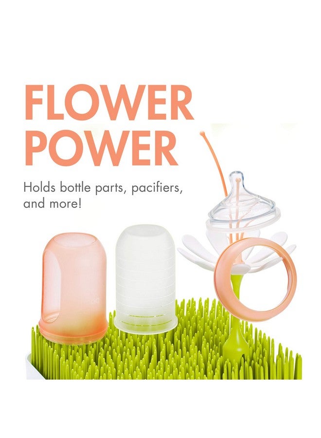 بون مجموعة رف تجفيف منضدة Boon Grass - تتضمن العشب والساق والغصن - سعة 4 زجاجات أطفال وملحقات الأطفال - مستلزمات تغذية الأطفال بالزجاجة - 9.5 × 9.5 × 3 - Image 2