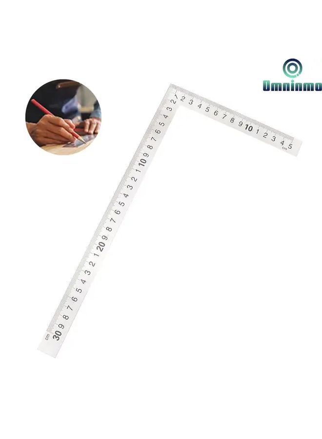 Precision 90 Degree Stainless Steel Ruler 150 X 300mm Durable Laser Engraved Scale - Image 2